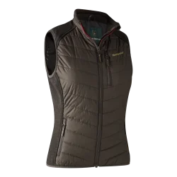 Popularny KAMIZELKA MYŚLIWSKA DAMSKA DEERHUNTER LADY CAROLINE PADDED WAISTCOAT BROWN LEAF