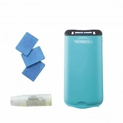 Oferta limitowana PODRĘCZNY ODSTRASZACZ KOMARÓW THERMACELL PATIO SHIELD NIEBIESKI