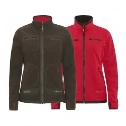 Szybka wysyłka BLUZA MYŚLIWSKA DAMSKA DWUSTRONNA HARKILA KAMKO FLEECE WOMEN BROWN / RED