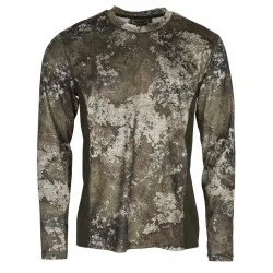 Wysoka jakość KOSZULKA MYŚLIWSKA MĘSKA PINEWOOD FURUDAL CAMOU LONG SLEEVE T-SHIRT STRATA / MOSSGREEN