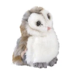 MASKOTKA NATURE DE BRENNE MAŁA SOWA CHOUETTE 12CM SZARA Dostępne od ręki