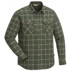 Darmowy zwrot KOSZULA MYŚLIWSKA MĘSKA PINEWOOD PRESTWICK EXCLUSIVE SHIRT MOSSGREEN / DARK BROWN