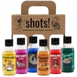 Dostępne od ręki ZESTAW KOSMETYKÓW LAQ - SHOTS! - CZYŚCIOPAK MĘSKI - ŻEL 6 X 100ML