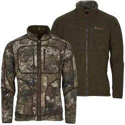 BLUZA DWUSTRONNA MYŚLIWSKA MĘSKA PINEWOOD FURUDAL REVERSIBLE CAMOU FLEECE JACKET HUNTING BROWN / STRATA Nowość