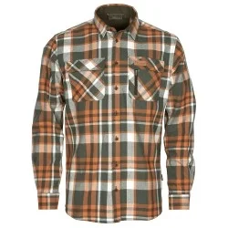 Sprawdź teraz KOSZULA MYŚLIWSKA MĘSKA PINEWOOD LAPPLAND ROUGH FLANNEL SHIRT GREEN / ORANGE