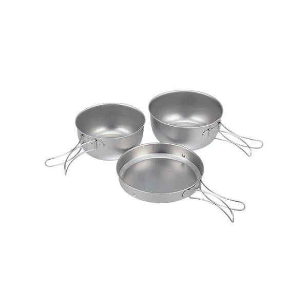 Tani Zestaw naczyń Menażka - Snow Peak Titanium 3 Piece Cookset