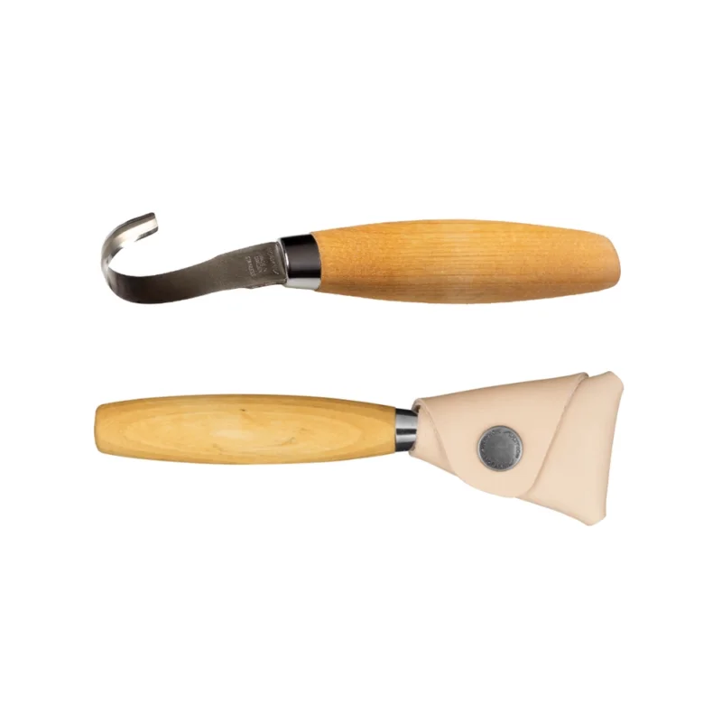 MORAKNIV - Nóż łyżkowy do rzeźbienia Mora Hook Knife 162 Double Edge (S) ze skórzaną pochwą Najlepsza cena