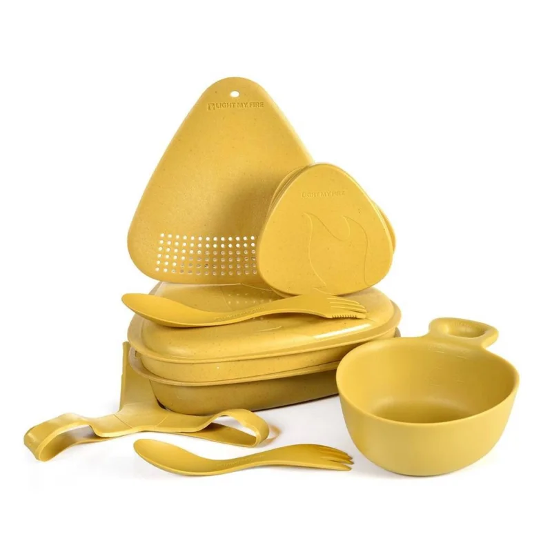 Premium Zestaw turystyczny Light My Fire - Outdoor MealKit BIO - mustyyellow