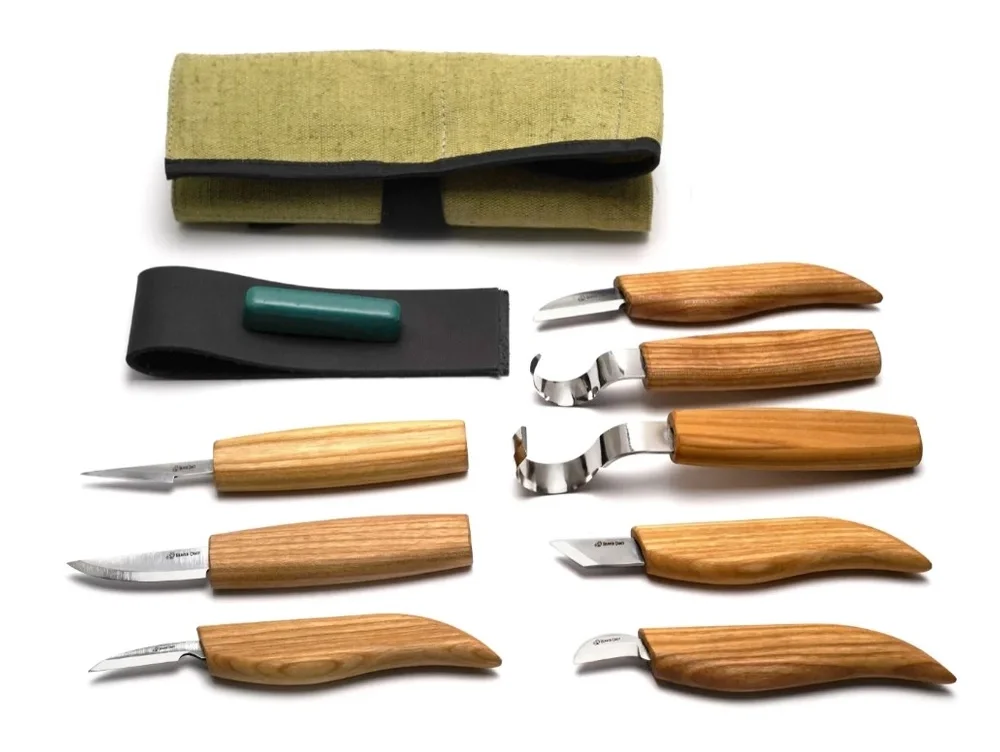 Darmowy zwrot Zestaw 8 noży do rzeźbienia - BeaverCraft S08 - Set of 8 Knives