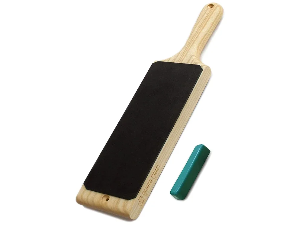 Dwustronny pas skórzany Strop do ostrzenia - Duży z pastą - BeaverCraft LS1P1 Wybór klientów