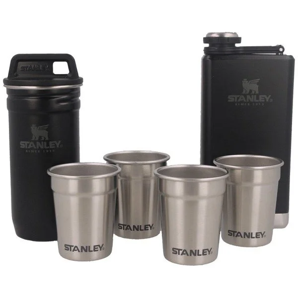 Oferta czasowa Zestaw 4 kieliszki + piersiówka Stanley Adventure - czarny
