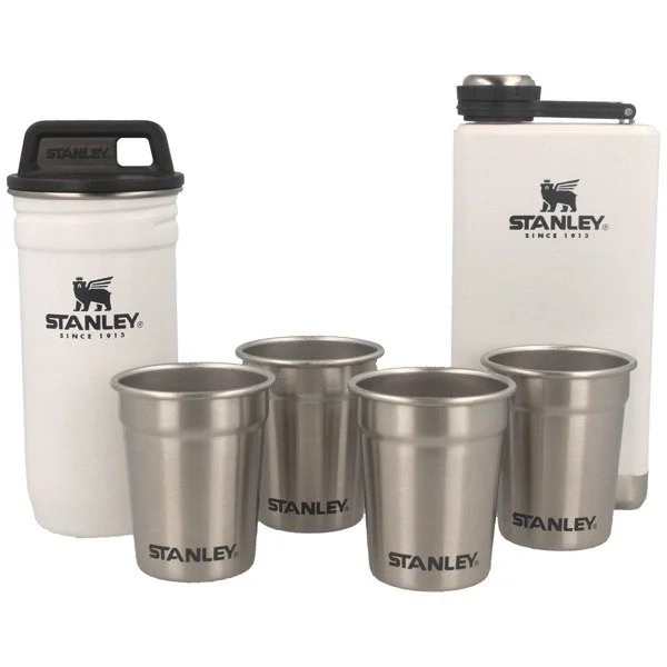 Zestaw 4 kieliszki + piersiówka Stanley Adventure - biały Nowość