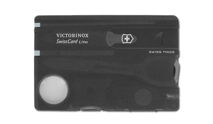 Rabat Niezbędnik Swiss Card Victorinox Lite - Przezroczysty Czarny - 0.7333.T3