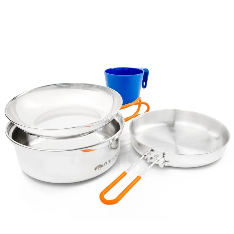 Premium Menażka - Zestaw naczyń do gotowania - GSI Glacier Stainless 1 Person Mess Kit