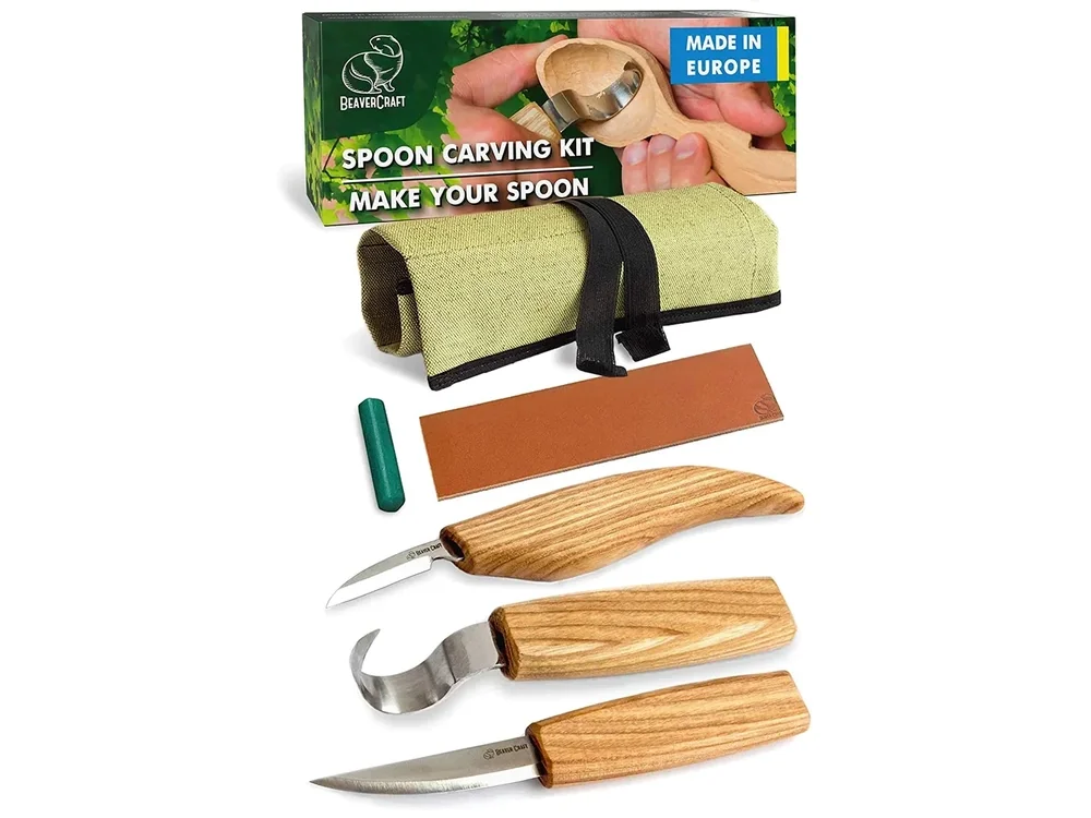 Zestaw noży do rzeźbienia - BeaverCraft S13 - Wood Carving Tool Set for Spoon Carving Popularny