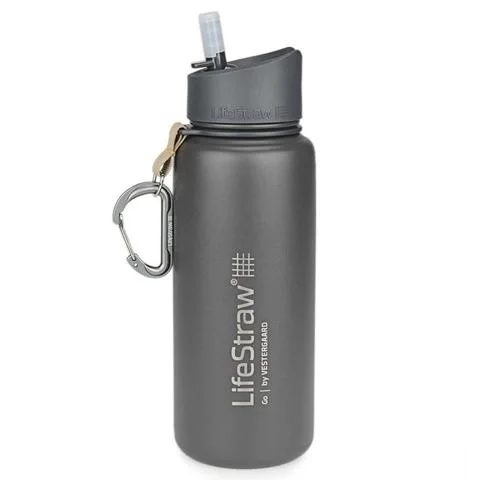 Ostatnie sztuki Butelka termiczna z filtrem do wody z 2-stopniową filtracją LifeStraw Go Stainless Steel - Gray