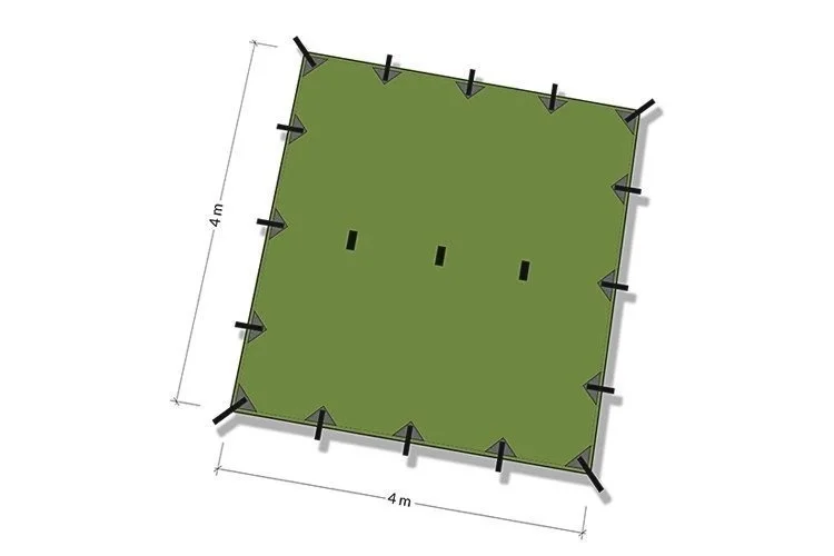 Sprawdź teraz Płachta biwakowa - Tarp 4x4 - DD Hammocks - Forest Green