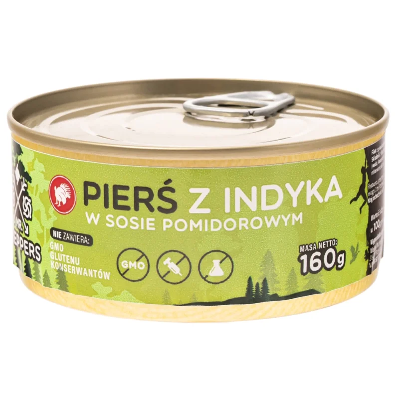 Wybór klientów Mr. Preppers Konserwa Filet z Piersi Indyka w sosie pomidorowym 160g