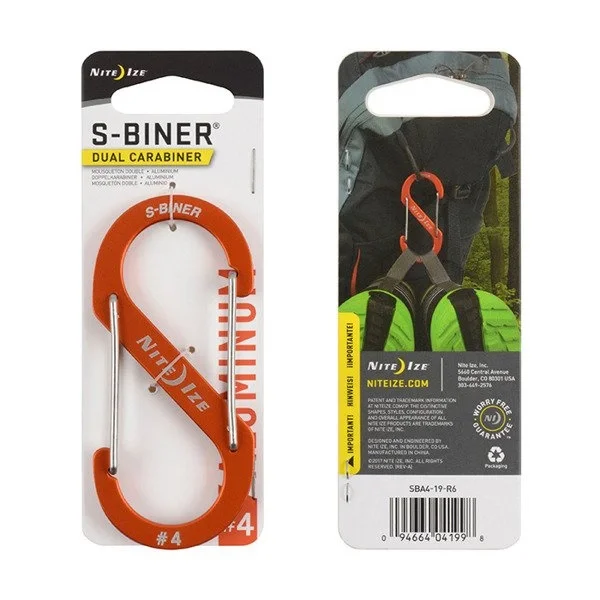Karabinek Nite Ize - S-Biner Aluminum #4 - Pomarańczowy Ostatnia szansa