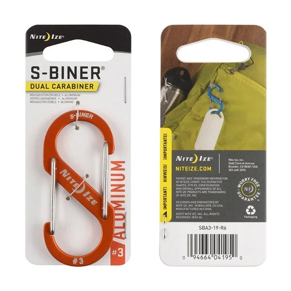 Karabinek Nite Ize - S-Biner Aluminum #3 - Pomarańczowy Ostatnia szansa