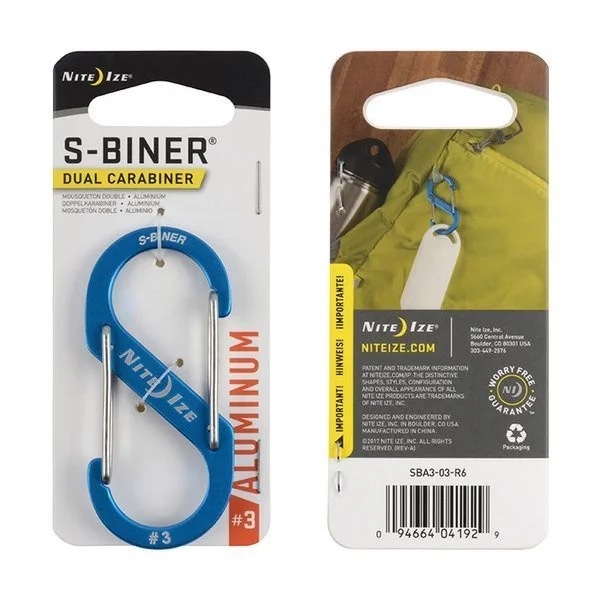 Karabinek Nite Ize - S-Biner Aluminum #3 - Niebieski Ostatnie sztuki