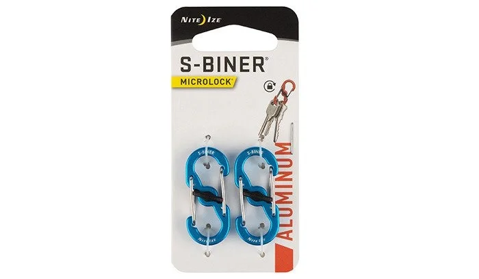 Karabinek Nite Ize - S-Biner Microlock Aluminum - 2 Pack- Niebieski Obniżka ceny