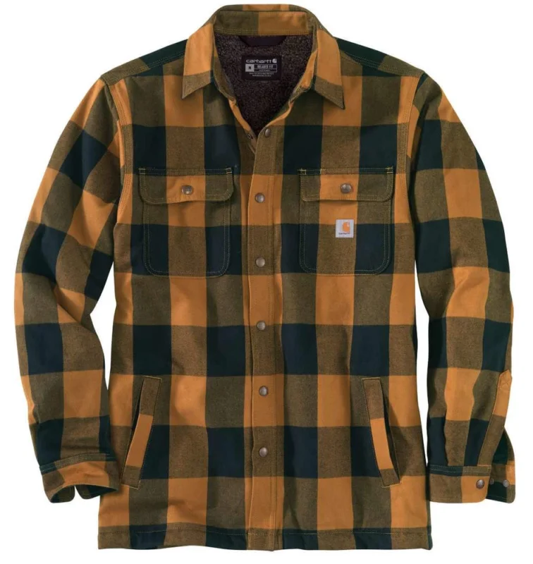 Ostatnie sztuki Carhartt- Koszula Kurtka Hubbard Sherpa Lined Shirt Jac - Musztardowa
