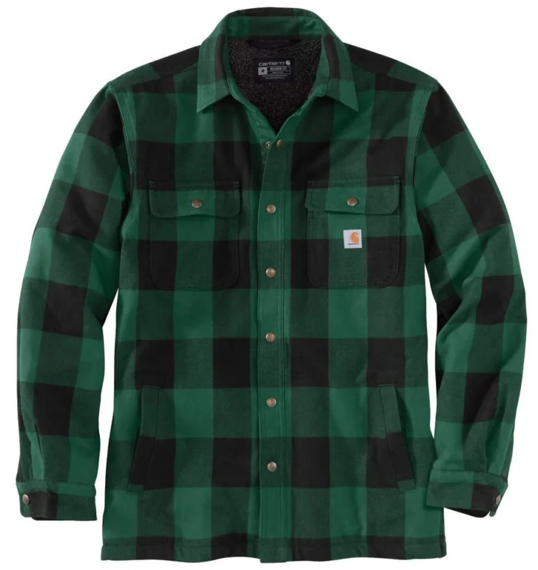 Super okazja Carhartt- Koszula Kurtka Hubbard Sherpa Lined Shirt Jac - Zielona