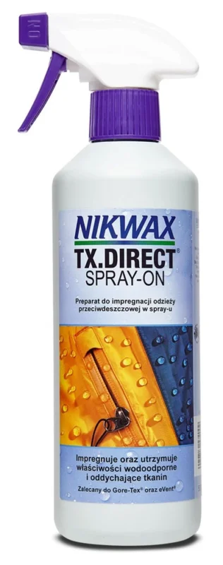 Cena promocyjna Nikwax - Impregnat do odzieży przeciwdeszczowej - TX.Direct - Spray-On - 500 ml