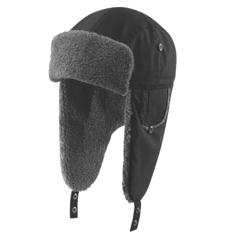 Popularny Carhartt- Czapka Traperka - Trapper Hat - Black