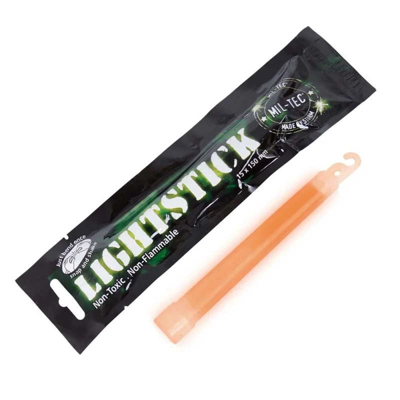 Światło chemiczne Lightstick Mil-Tec - 1,5 x 15 cm - Pomarańczowe Ograniczona ilość