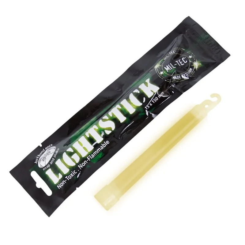 Światło chemiczne Lightstick Mil-Tec - 1,5 x 15 cm - Żółte Bezpieczne zakupy