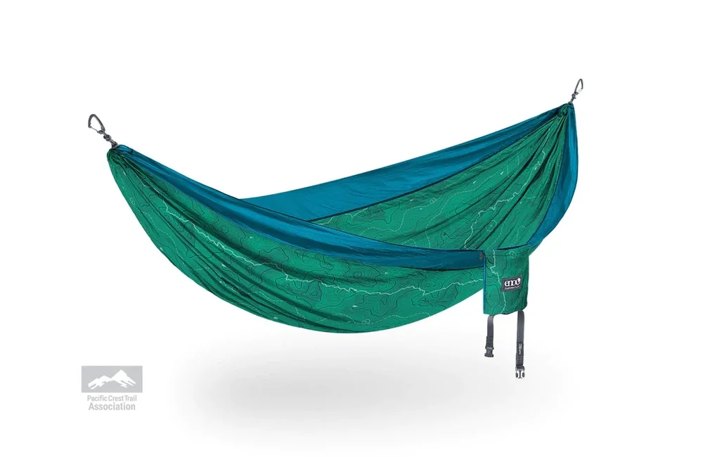 Hamak turystyczny ENO DoubleNest PRINT Giving Back - Topo PCT/Teal Bestseller
