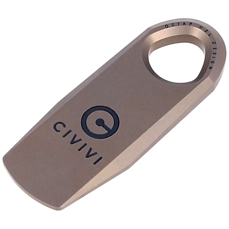 Do wyczerpania zapasów Brelok CIVIVI Ti-Bar Champagne/Satin Flat Titanium Prybar Tool by Ostap Hel (C21030-3)