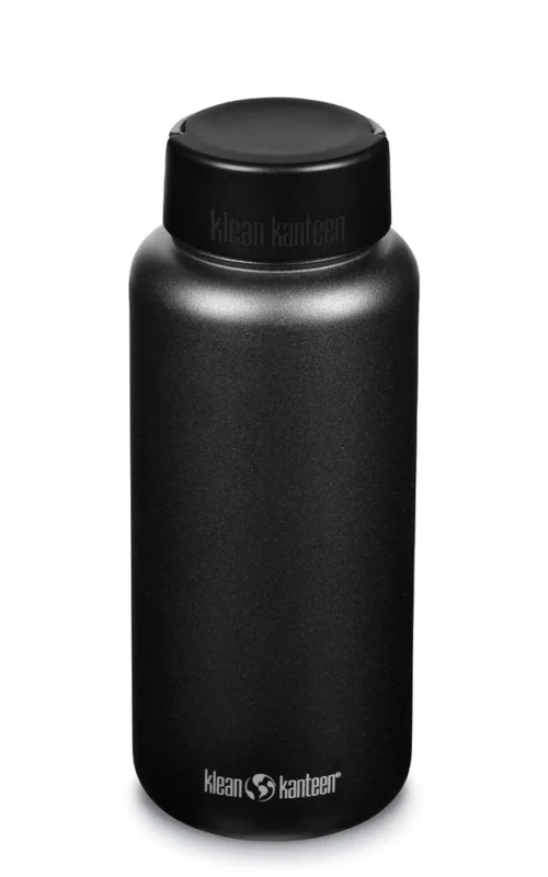 Butelka Klean Kanteen Wide (mit Wide Loop Cap) 1182 ml Black Łatwy zwrot