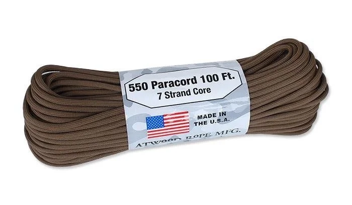 Atwood Rope - Paracord - MIL-SPEC 550-7 - 4 mm - Brązowy - 30,48m Niska cena
