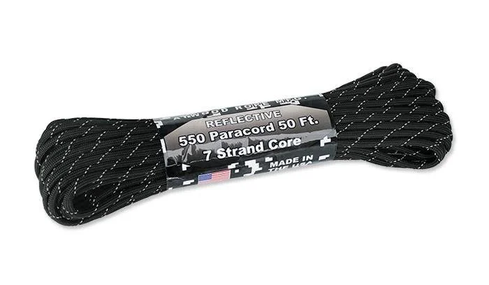 Atwood Rope - Paracord - MIL-SPEC 550-7 - 4 mm - Czarny odblask Bestseller