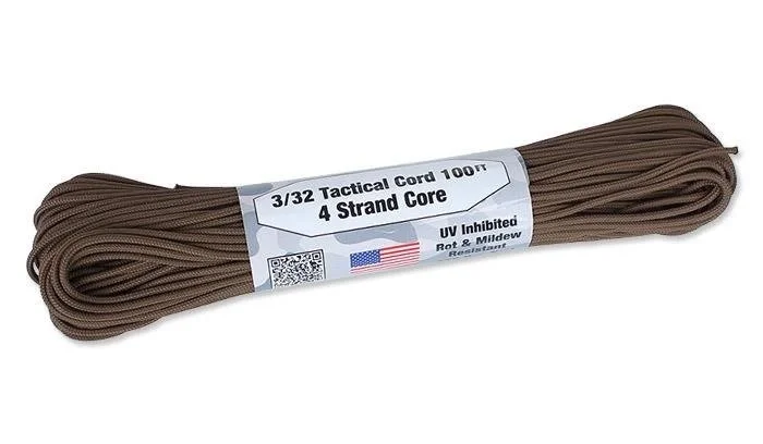 Bezpieczna płatność Atwood Rope - Tactical Cord 3/32 - 2,2 mm - Brązowy - 30,48m