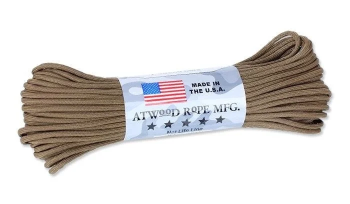 Oferta czasowa Atwood Rope - Paracord - MIL-SPEC 550-7 - 4 mm - Coyote Brown - 30,48m