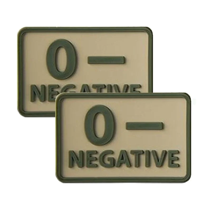 Helikon - Naszywka PVC - Grupa Krwi - 0- NEG - Khaki - 2 szt. Darmowa dostawa
