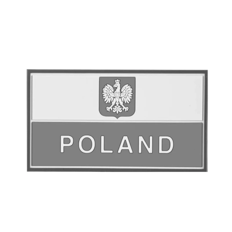 Helikon - Naszywka PVC - Flaga Polska z godłem - Szary Promocja