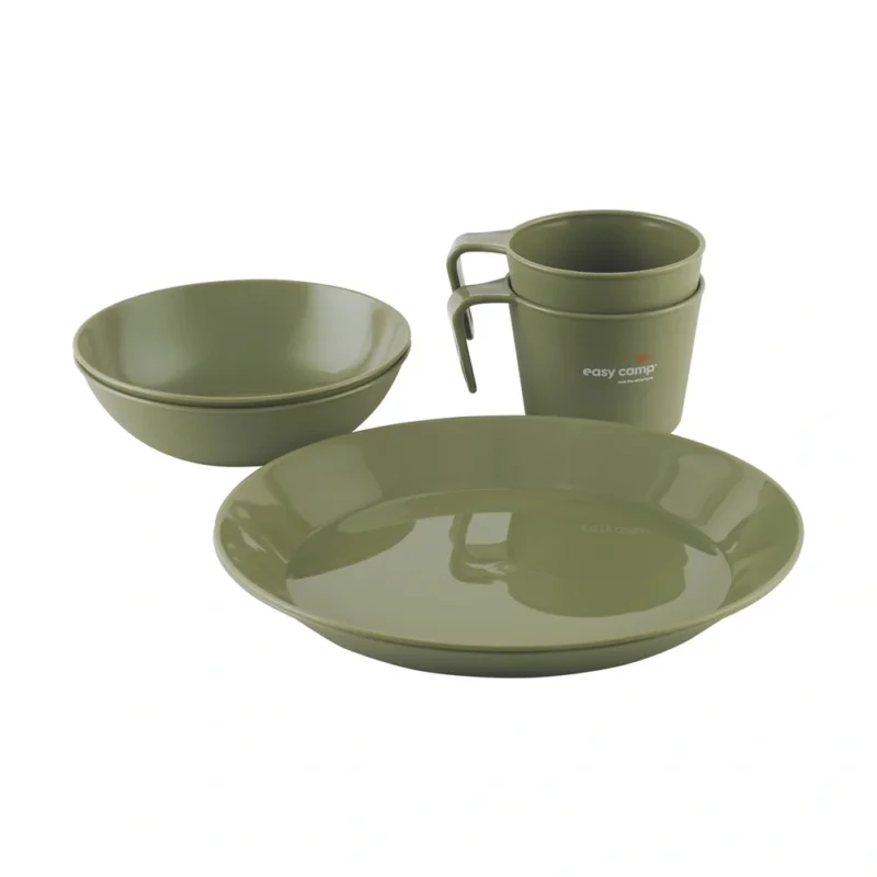 Oferta limitowana Zestaw naczyń kempingowych Easy Camp Moss 2 Dine Set