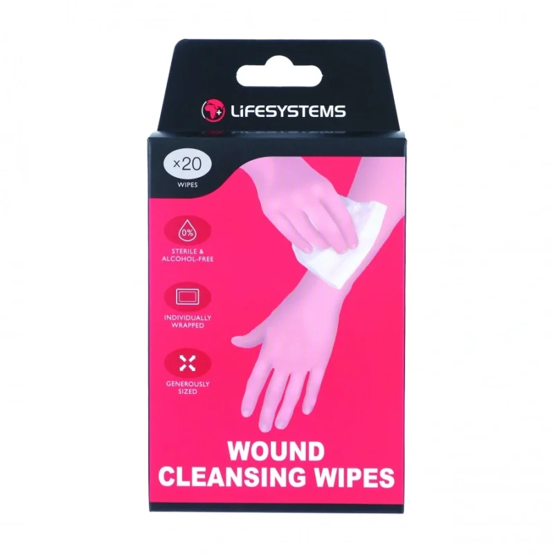 Ograniczona ilość Chusteczki oczyszczające rany Lifesystems Cleansing Wipes - 20 sztuk
