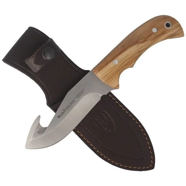Wysoka jakość Nóż Muela Skinner Olive Wood 115mm (BISONTE-11.OL)