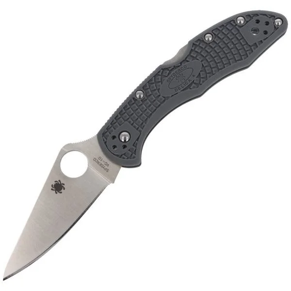 Nóż składany Spyderco Delica 4 FRN Gray Flat Ground Plain (C11FPGY) Nowy