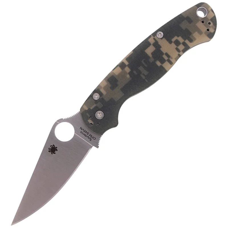 Nóż składany Spyderco Para Military 2 G-10 Camo Plain - C81GPCMO2 Popularny