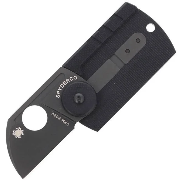 Nóż składany Spyderco Dog Tag Folder CF/G-10 Laminate Black (C188CFBBKP) Oferta limitowana