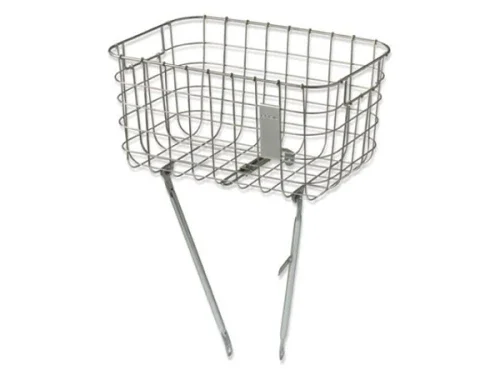Kosz na przednią oś BASIL ROBIN 26"-28", stalowy silver cloud + zestaw montażowy (NEW) Oferta limitowana
