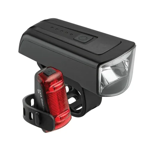 Zestaw lamp DWN 100/Rear100 lux / 1 dioda USB on/off czarna Bezpieczne zakupy