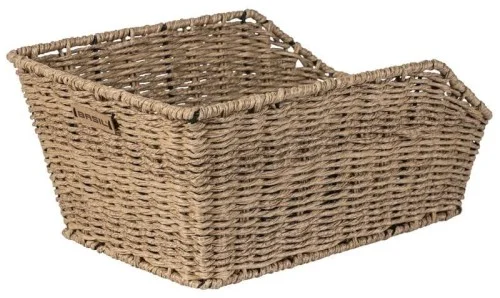 Hit cenowy Kosz na tylny bagażnik BASIL CENTO RATTAN LOOK + Mounting set for CENTO basket, syntetyczny ratan naturalny, wodoodporny (NEW)